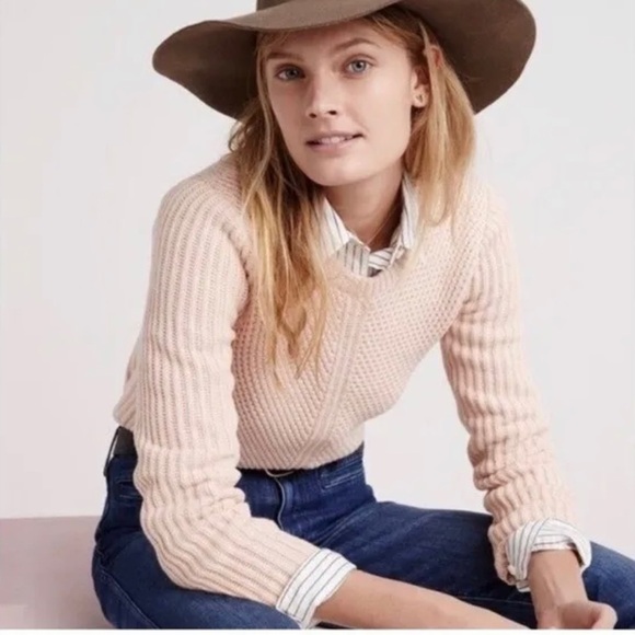 Madewell Sweaters - Madewell Hexcomb Texture Sweater Size XS